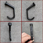 8 Pack Rustic Cast Iron Wall Mount Coat Hanger Hooks, Heavy Duty Farmhouse - Image 3