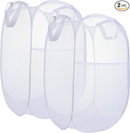 2 Pack Laundry Basket, Foldable Mesh Popup Laundry Hamper by LVXINLI
