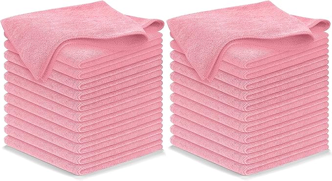 USANOOKS Microfiber Cleaning Cloth Light Pink by USANOOKS