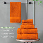 Elegant Comfort Luxury 6-Piece Towel Set, Premium Soft 100% Turkish Cotton - Image 4