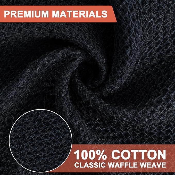 BOOMIBOO 6-Pack Kitchen Dish Cloths, 100% Cotton Waffle Weave, Ultra Soft - Image 3
