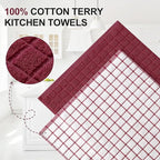 Homaxy Premium Cotton Kitchen Towels 16"x 28", Large Natural Ring Spun 390 GSM - Image 2