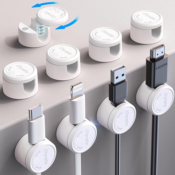 9 Pack Magnetic Cable Clips by Chfeila