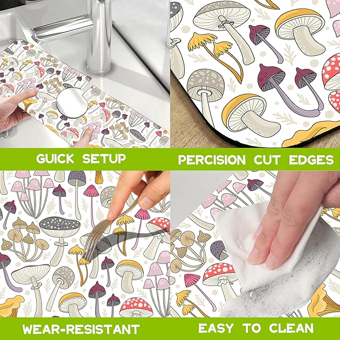 Kitchen Sink Splash Guard Faucet Mat Super Absorbent Fast Drying Mat Guard - Image 5