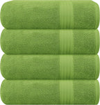 GLAMBURG Premium Cotton 4 Pack Bath Towel Set by GLAMBURG