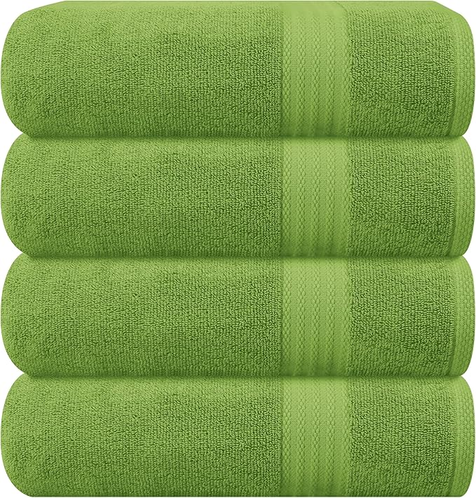 GLAMBURG Premium Cotton 4 Pack Bath Towel Set by GLAMBURG
