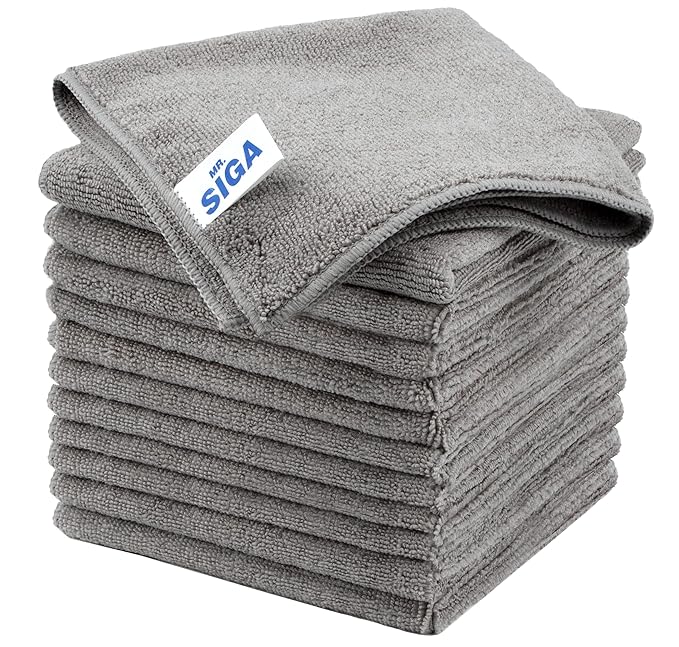 MR.SIGA Microfiber Cleaning Cloth, All-Purpose Microfiber Towels, Streak Free by MRSIGA