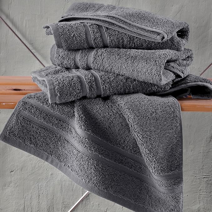 Hawmam Linen Cool Grey Hand Towels 4-Pack - Image 5