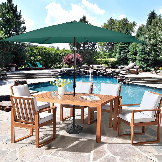 Umbrella Base - Heavy-Duty 19lbs Weighted Outdoor Stand for Patio Table, Tilt, and Lightweight Freestanding Umbrellas by Pure Garden (Black) - Image 5
