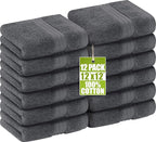 Utopia Towels 12 Pack Premium Wash Cloths Set, 12 by 12 Inches, 100% Cotton by UTOPIATOWELS