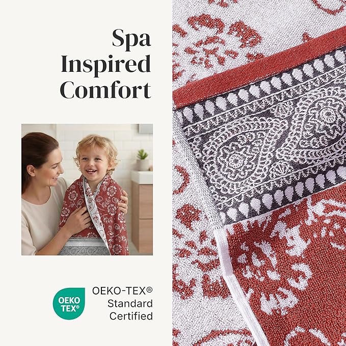 Modern Threads Ophelia 6-Piece 100% Cotton Towel Set – Reversible Yarn Dyed - Image 4