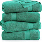 LANE LINEN 100% Cotton Oversized Bath Towels Set of 4 - Image 2