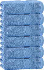 White Classic Light Blue Hand Towels by WhiteClassic