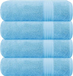 GLAMBURG Premium Cotton 4 Pack Bath Towel Set by GLAMBURG