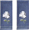 SKL Home Farm Hydrangea 100% Cotton 3D Embroidered 2pc Hand Towel Set, by SKLHomebySaturdayKnightLtd