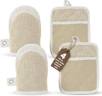 Casa Platino Mini Oven Mitts & Silicone Pot Holders, 4-Piece – Heat Resistant by CasaPlatino
