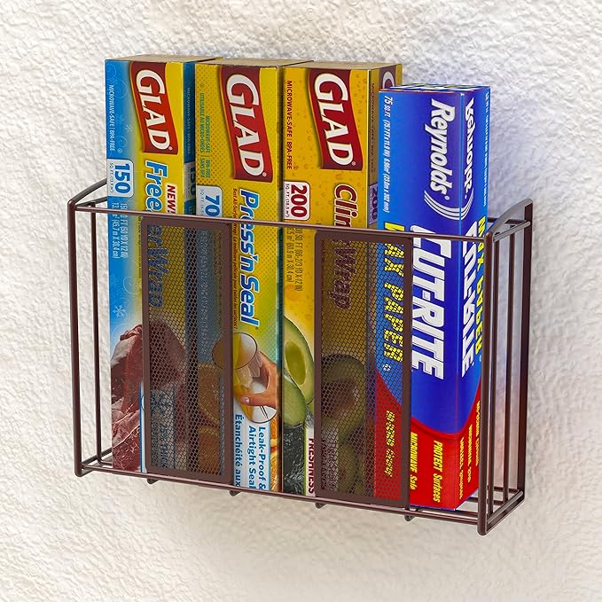 Simple Houseware Over Cabinet Door Organizer, Mesh Bronze - Image 4