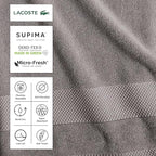 Lacoste Heritage 100% Supima Cotton Bath Sheet, Micro Chip, Premium Super Soft - Image 3