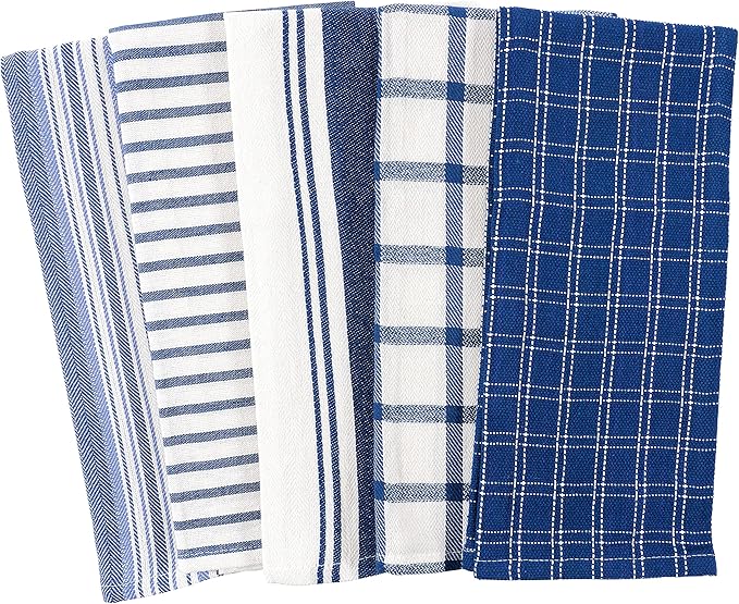 KAF Home Assorted Flat Kitchen Towels | 100% Cotton - Image 2
