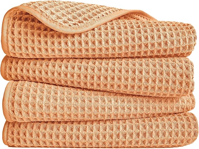 POLYTE 430 GSM Microfiber Lint Free Hand Towel, 16 x 30 in, 4 Pack by Polyte