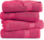 LANE LINEN Luxury 100% Ring Spun Cotton Large Bath Towels Set of 4 - Image 2