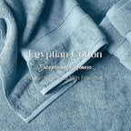SUPERIOR Solid Egyptian Cotton Towel Set, Washcloths 13” x 13”, Hand Towels 20” - Image 5