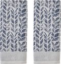 SKL Home Distressed Leaves 100% Turkish Cotton Premium 2-Piece Hand Towel Set by SKLHomebySaturdayKnightLtd