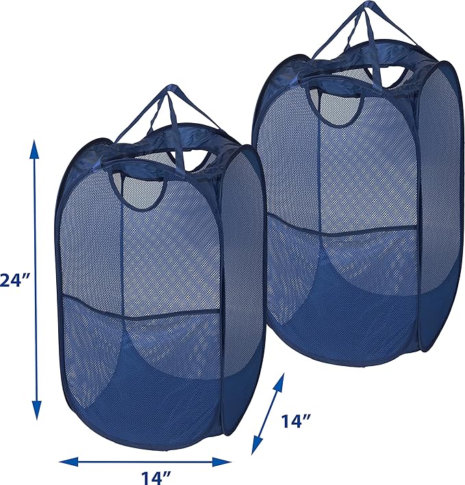 Simple Houseware Mesh Pop-Up Laundry Hamper Basket - Image 6