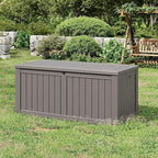 Outdoor Storage Box, Resin Deck Boxes Indoor and outdoor, Waterproof Storage Box Lockable Lid (Grey, 120 Gallon) - Image 7