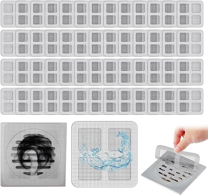100 PCS 4 Inch Disposable Shower Drain Hair Catcher by Unknown