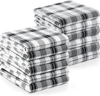Utopia Towels Black & White Dish Towels 100% Ring Spun Cotton Highly Absorbent by UTOPIATOWELS
