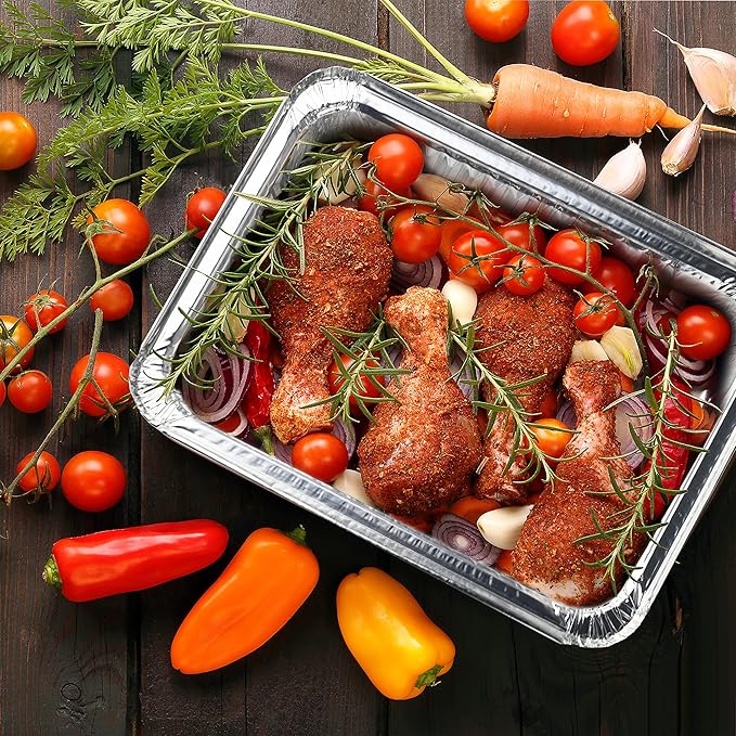 NYHI 30 Pcs Aluminum Pans 9x13 Disposable Baking Tin Foil Pan - Image 3