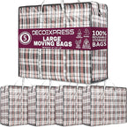 Deco Express Moving Bags with Zipper, Clothes Storage, Moving Supplies by DECO+EXPRESS