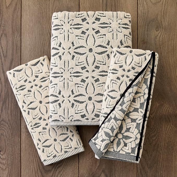 SKL Home Lisbon 100% Cotton Premium 2-Piece Hand Towel Set, 600 GSM, Reversible - Image 3