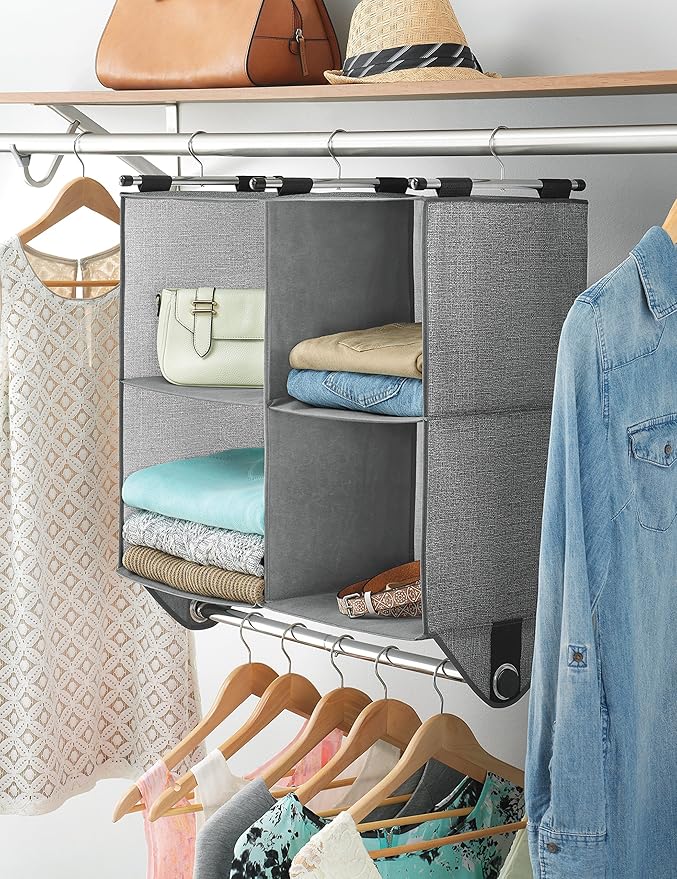 Whitmor 4 Section Fabric Closet Organizer Shelving - Image 2