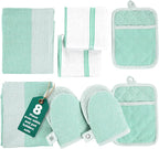 Casa Platino Potholders & Oven Mitts Heat Resistant, 8-Piece Mini Oven Mitts by CasaPlatino