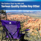Kijaro Dual Lock Portable Camping Chairs - Enjoy the Outdoors with a Versatile Folding Chair, Sports Chair, Outdoor Chair & Lawn Chair - Dual Lock Feature Locks Position – Kawachi Purple - Image 11