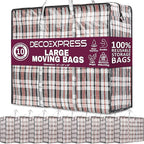Deco Express Moving Bags with Zipper, Clothes Storage, Moving Supplies by DECO+EXPRESS