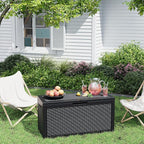 Outdoor Storage Box, Resin Deck Boxes Indoor and outdoor, Waterproof Storage Box Lockable Lid (Black, 70 Gallon) - Image 5