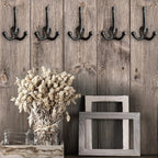 Cast Iron Tri Leg Coat Hooks Wall Mounted Farmhouse, Decorative, Rust Proof - Image 5