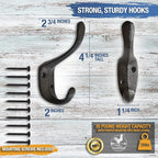 Rustic Cast Iron Coat Hooks - Image 2