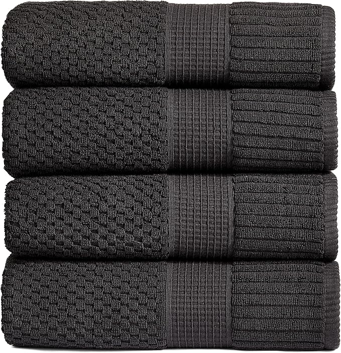 NY Loft Bath Towel 4 Pack, 100% Cotton, Super Soft & Absorbent, Premium Thick by NYLoft