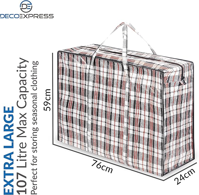 Moving Bags with Zipper & Handles, Heavy Duty Storage Totes, 88 lbs Clothes - Image 3