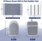 Casa Platino Mini Oven Mitts Set, 8-Piece – 500°F Heat Resistant Silicone Oven - Image 2