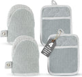 Casa Platino Heat Resistant Oven Mitts & Potholders, 4-Piece – Oven Mitts and by CasaPlatino