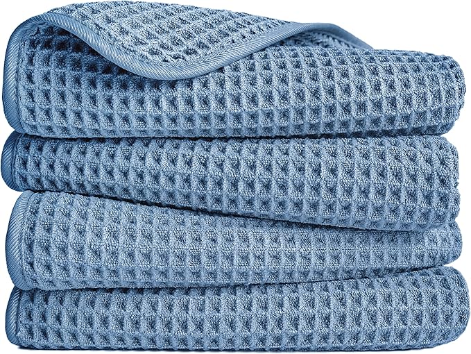 POLYTE 430 GSM Microfiber Lint Free Hand Towel, 16 x 30 in, 4 Pack by Polyte