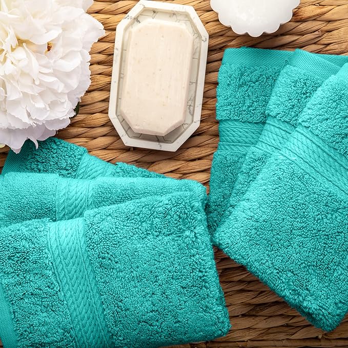 SUPERIOR Solid Egyptian Cotton Face Towel Set - Image 7
