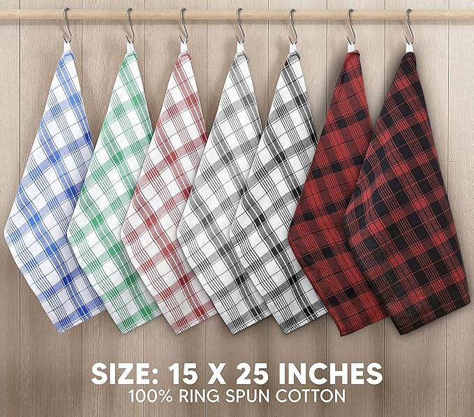 Utopia Towels Red & Black Dish Towels 100% Ring Spun Cotton Highly Absorbent & - Image 6