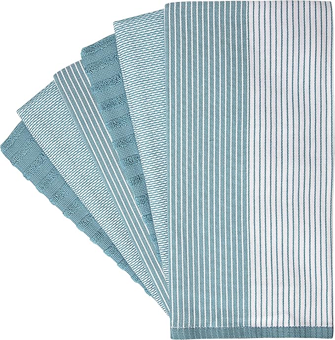 Premium Kitchen Towels | Large Cotton Dish Towels | Flat & Terry Highly - Image 3