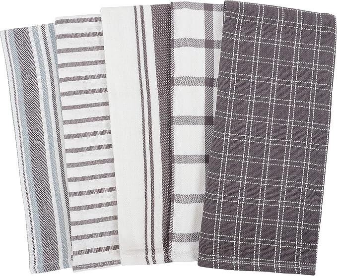 KAF Home Assorted Flat Kitchen Towels |100% Cotton - Image 2